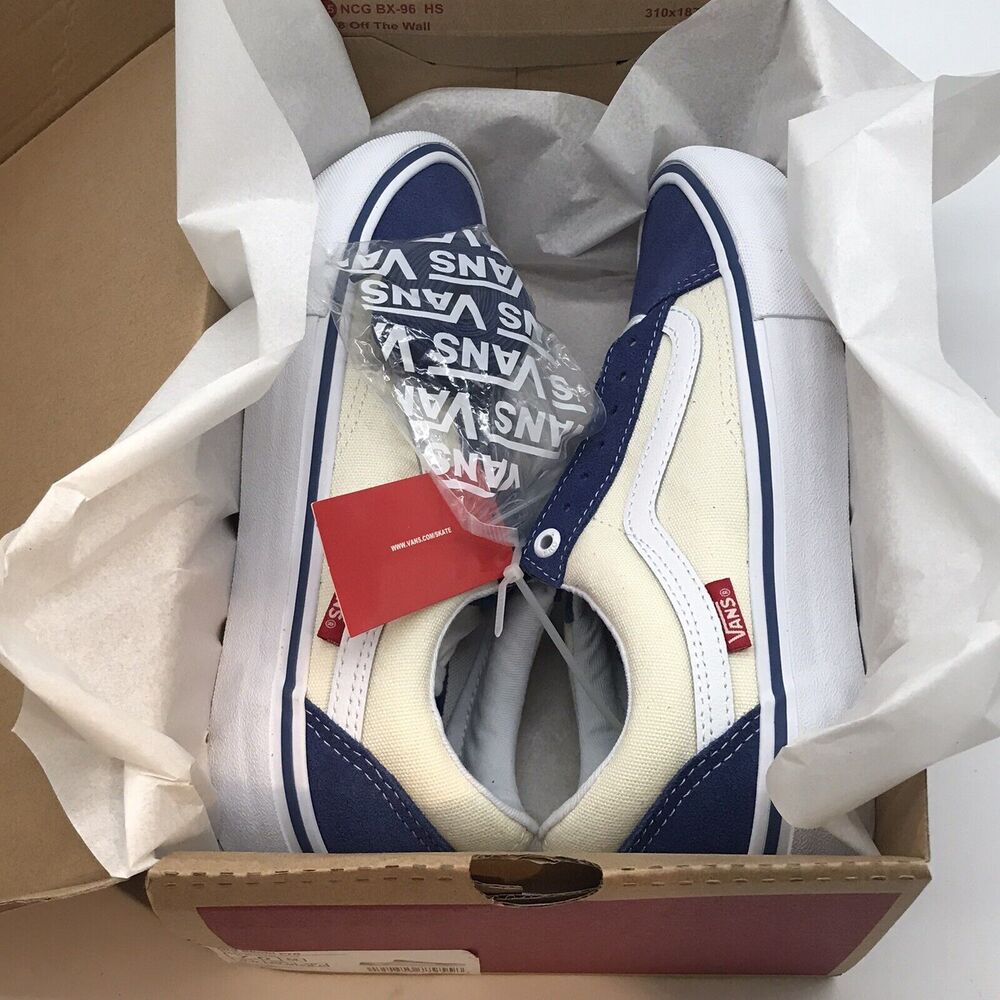 NEW Vans Old Skool Pro Sty Navy/Classic White Men's 7M Skateboarding Casual Shoe